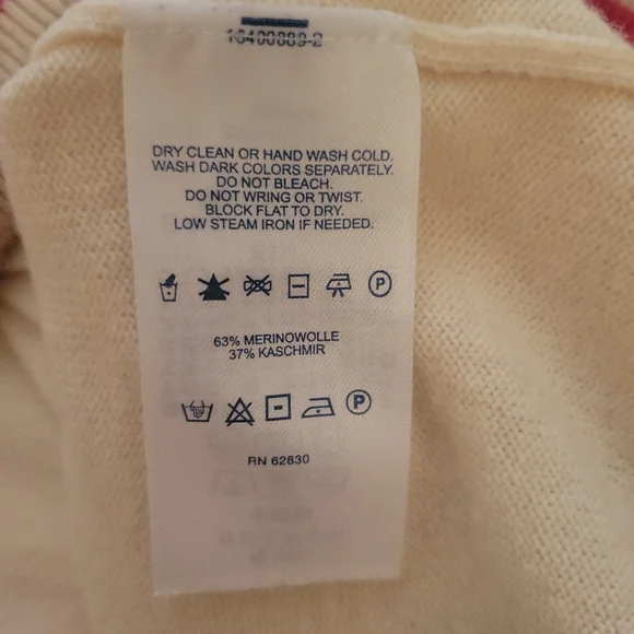 Lands' End Wool/Cashmere Retro Classic Preppy Turtleneck Sweater, Size L/XL - Picture 7 of 7